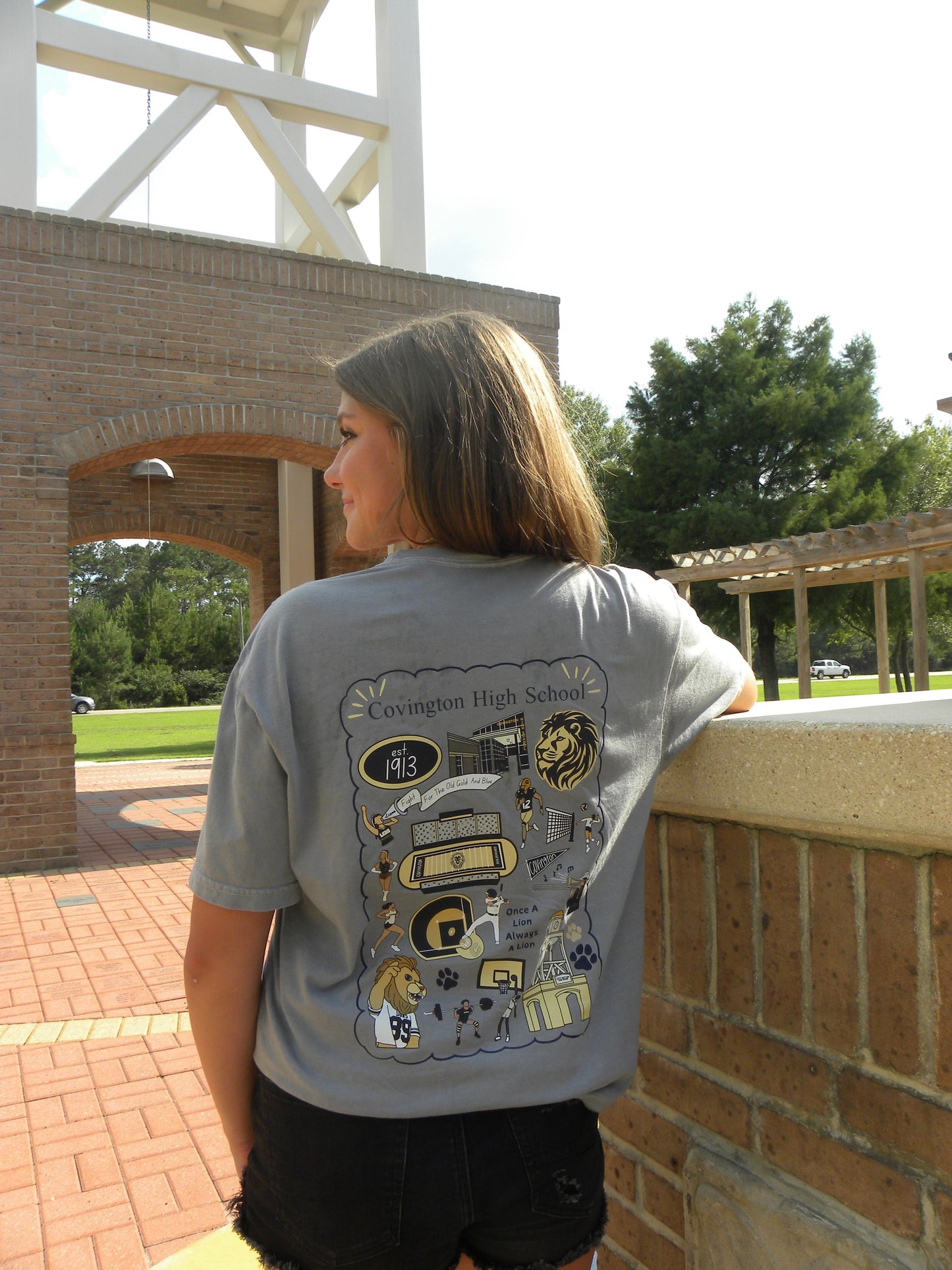 Covington High Collage Grey